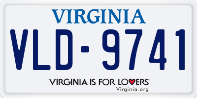 VA license plate VLD9741