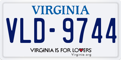 VA license plate VLD9744
