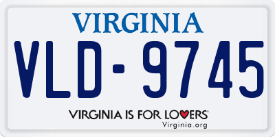 VA license plate VLD9745