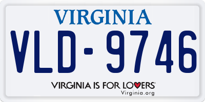 VA license plate VLD9746