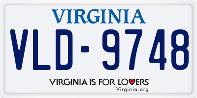 VA license plate VLD9748