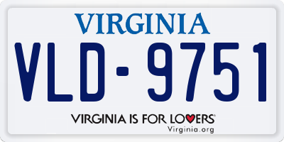 VA license plate VLD9751