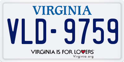 VA license plate VLD9759