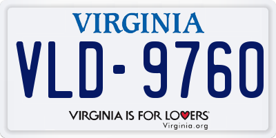 VA license plate VLD9760