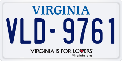 VA license plate VLD9761