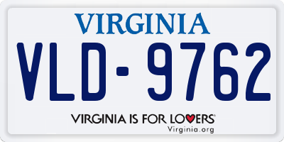 VA license plate VLD9762