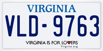 VA license plate VLD9763