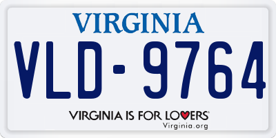 VA license plate VLD9764
