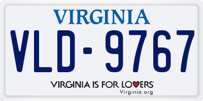 VA license plate VLD9767