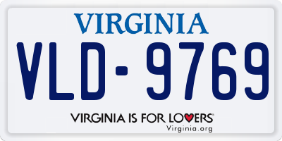 VA license plate VLD9769