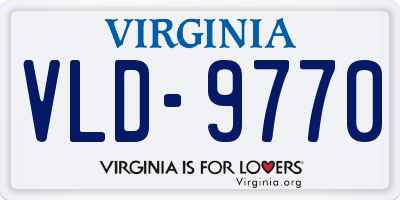 VA license plate VLD9770