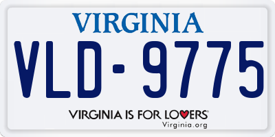 VA license plate VLD9775