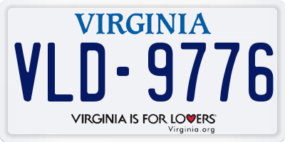 VA license plate VLD9776