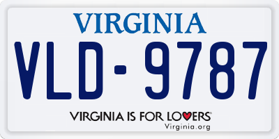 VA license plate VLD9787