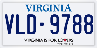 VA license plate VLD9788