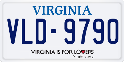VA license plate VLD9790