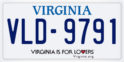 VA license plate VLD9791