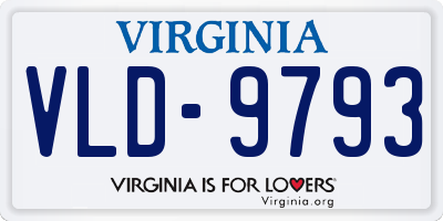 VA license plate VLD9793