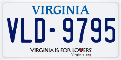 VA license plate VLD9795