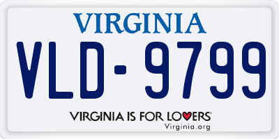 VA license plate VLD9799