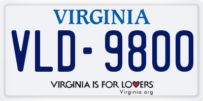 VA license plate VLD9800