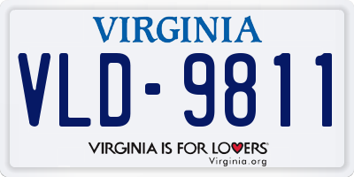 VA license plate VLD9811