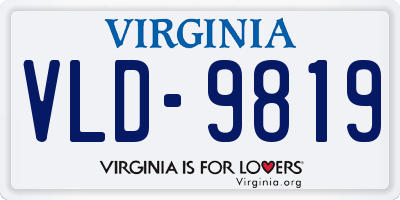 VA license plate VLD9819