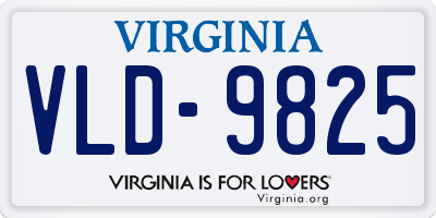 VA license plate VLD9825
