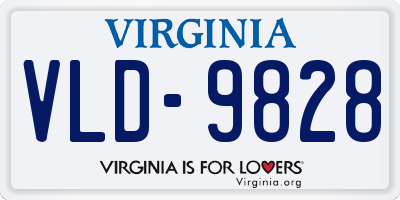 VA license plate VLD9828