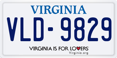 VA license plate VLD9829