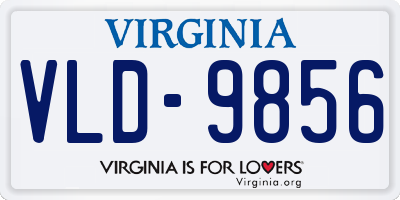 VA license plate VLD9856