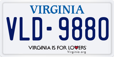 VA license plate VLD9880