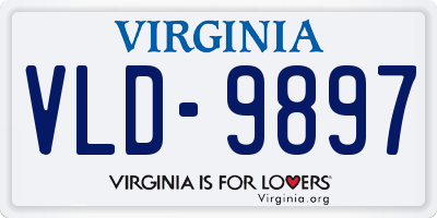VA license plate VLD9897