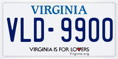 VA license plate VLD9900