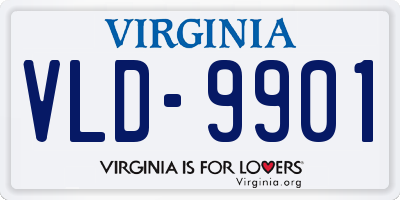 VA license plate VLD9901