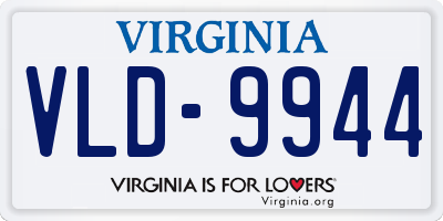 VA license plate VLD9944