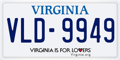 VA license plate VLD9949