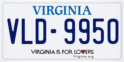 VA license plate VLD9950