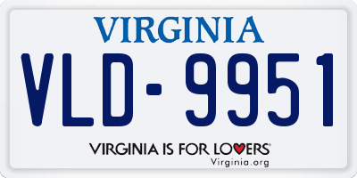VA license plate VLD9951