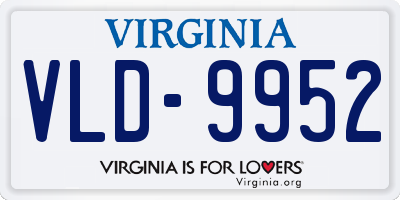 VA license plate VLD9952