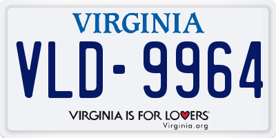 VA license plate VLD9964