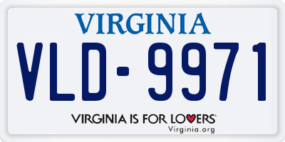 VA license plate VLD9971