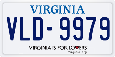 VA license plate VLD9979