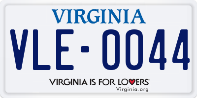 VA license plate VLE0044