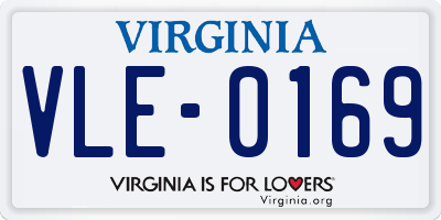 VA license plate VLE0169