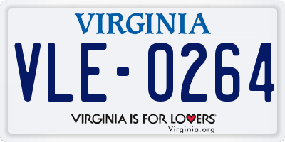 VA license plate VLE0264