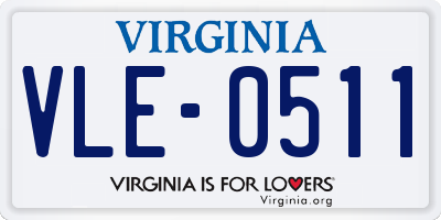 VA license plate VLE0511