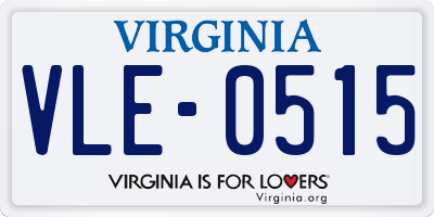 VA license plate VLE0515