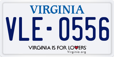 VA license plate VLE0556
