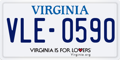 VA license plate VLE0590